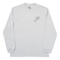 PALACE P-Link Longsleeve Grey Marl Gray Hoodie P18FW211