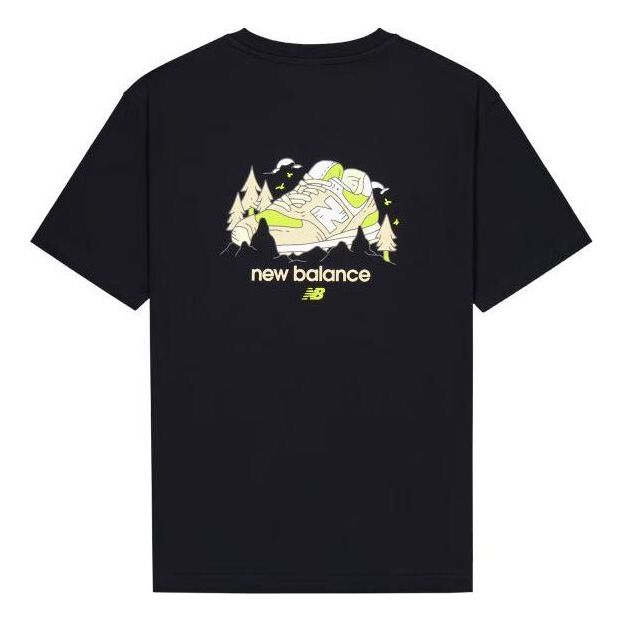 New Balance Shoe Graphic T-Shirt Asia Sizing 'Black' AMT41362-BK