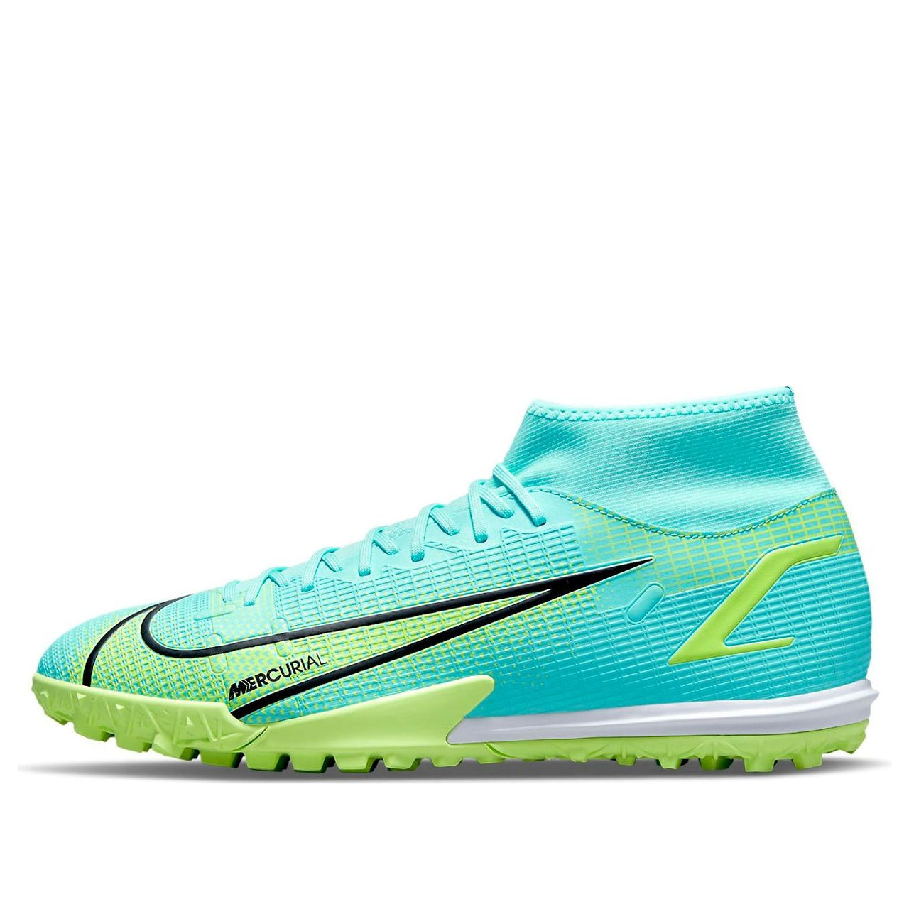 Nike Mercurial Superfly 8 Academy TF Turf Soccer Shoes 'Blue Neon Green' CV0953-403