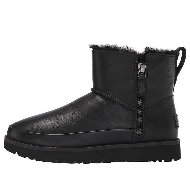 (WMNS) UGG Classic Zip Mini Snow Boots Black 1116104-BLK