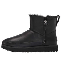 (WMNS) UGG Classic Zip Mini Snow Boots Black 1116104-BLK