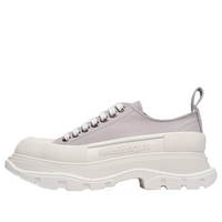 (WMNS) Alexander McQueen Tread Slick Canvas Lace Up Shoes 'Grey White' 611705W4MV21290