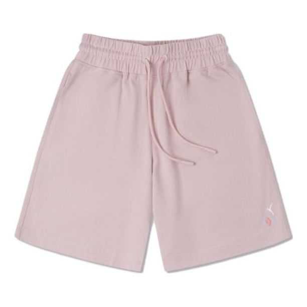 (WMNS) Converse Embroidered Floral Drawstring Shorts Asia Sizing 'Pink' 10025374-A02