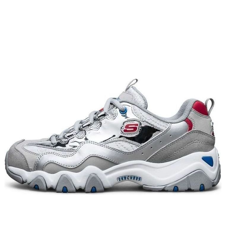 (WMNS) Skechers D'lites 2.0 Sports Shoes Silver/Grey/White 88888393-GRY