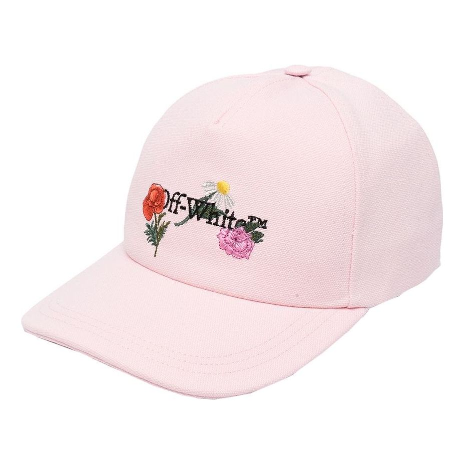 (WMNS) Off-White Embroidered Canvas Baseball Cap 'Light Pink' OWLB014R21FAB0013184