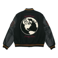 Men's Stussy limited Splicing Zipper Jacket Black 315167