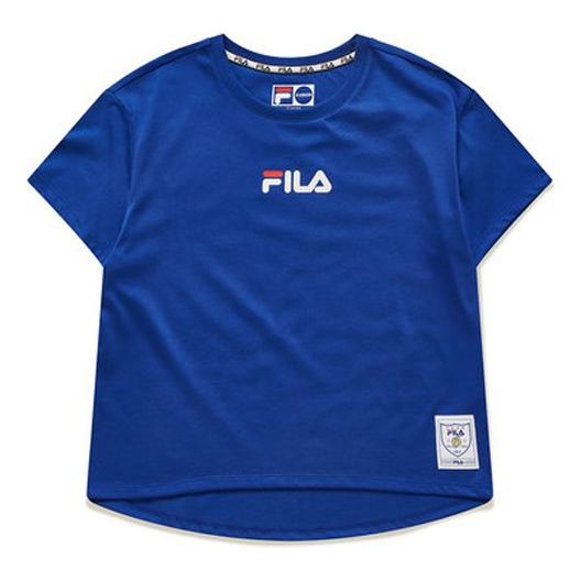 (WMNS) Fila Minimalistic logo Short Sleeve Blue T11W022107F-BU