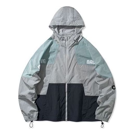 Li-Ning Colorblock Sports Hooded Jacket 'Grey Green' AFDQ213-1