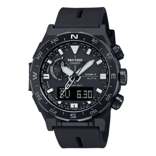 CASIO Waterproof Sports Shockproof Solar Powered Mens Black Analog/Digital Combo PRW-6800Y-1JF