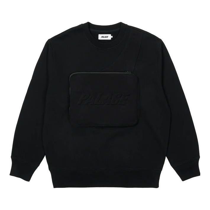 Palace FW22 Bag Crew Sweater 'Black' P22CS084