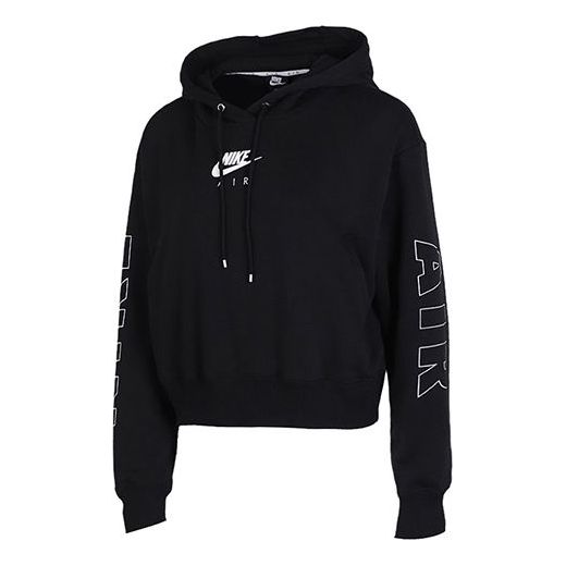 (WMNS) Nike Air Fleece Hoodie 'Black' CJ3083-010