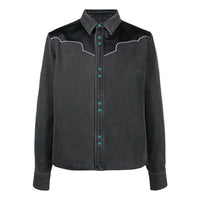 Off-White Arrow Pattern lapel Shirt Jacket Ordinary Version Gray Black OMYD025R21DEN0041010