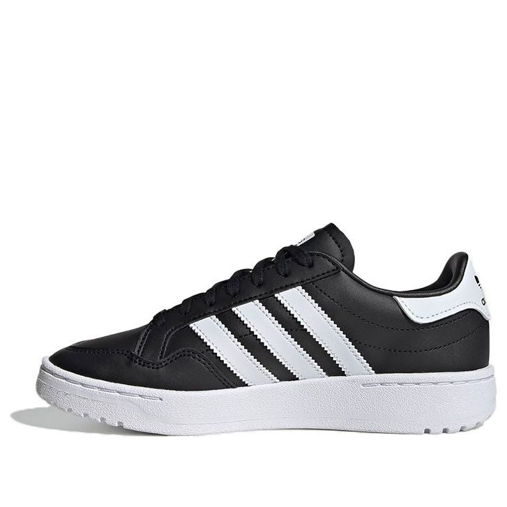 (GS) adidas originals Team Court J 'Black White' EF6810
