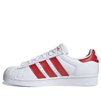 (WMNS) adidas originals Superstar Fat Stripes 'White Red' EE4024