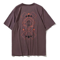 Li-Ning Sports Fashion Series Casual Sports Round Neck Short Sleeve Gray Purple AHSP603-3