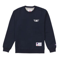 Supreme FW18 Champion 3D Metallic Crewneck Navy SUP-FW18-722