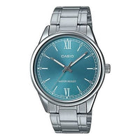 Men's CASIO DRESS Series Minimalistic Stainless Steel Strap Watch Blue MTP-V005D-3B Mens Blue Analog MTP-V005D-3B2021