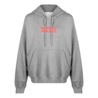 Off-White Slogan Print Hoodie 'Grey' OMBB085F22FLE0070825