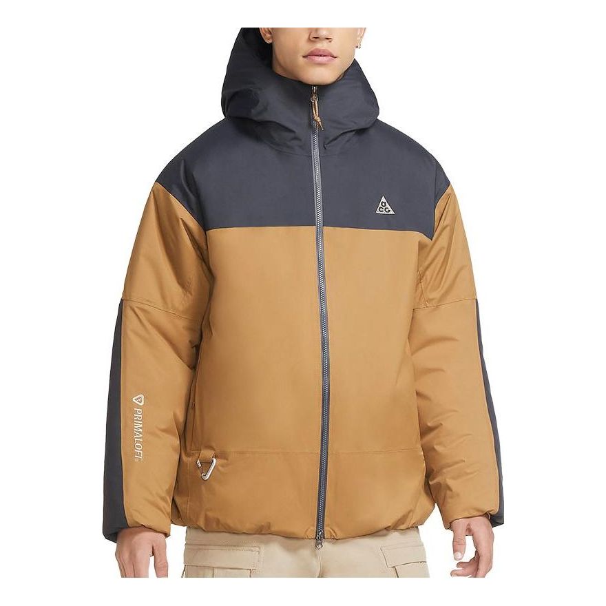 Men's Nike ACG 4th Horseman Colorblock Alphabet Casual Jacket Brown CV0639-060