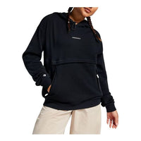 (WMNS) Converse Wordmark Hoodie Asia Sizing 'Black' 10026576-A03