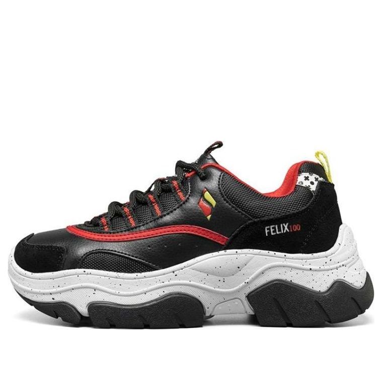 (WMNS) Skechers Amp'D x Felix Sneakers Black/Red 155052-BKRD