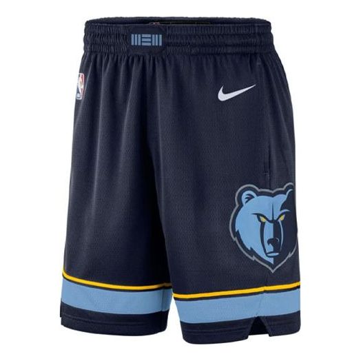 Nike SW Fan Edition Gray Memphis Grizzlies Casual Sports Basketball Shorts Blue AH3874-419