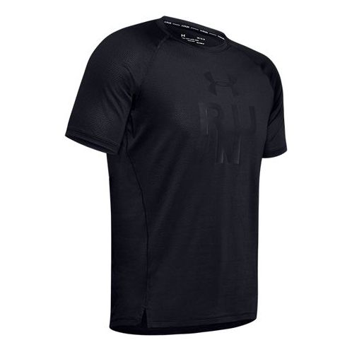 Men's Under Armour Qualifier Running Sports Short Sleeve Black 1342925-001