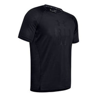 Men's Under Armour Qualifier Running Sports Short Sleeve Black 1342925-001