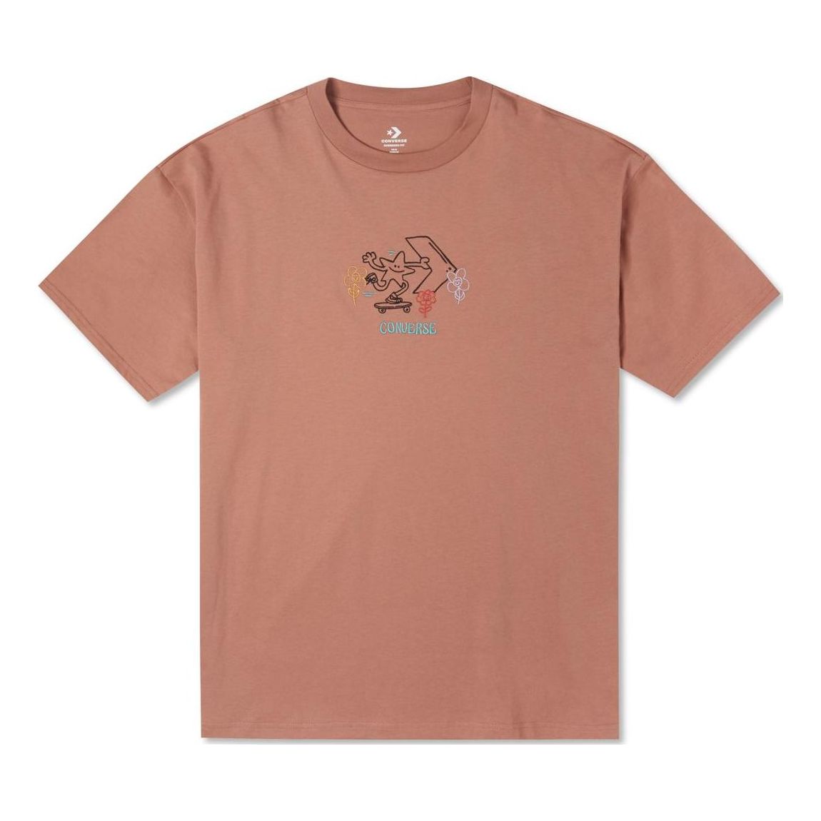 Converse Pushing Along T-Shirt Asia Sizing 'Mineral Clay' 10023267-A04