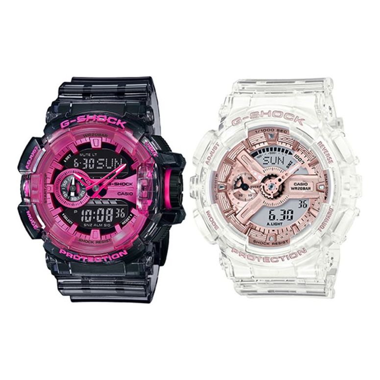 CASIO G-Shock Analog-Digital 'Black White' GA-400SK-1A4PRS&GMA-S110SR-7A