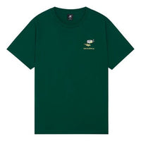 New Balance Logo Embroidered Round Neck Short Sleeve Green T-Shirt AMT13573-NWG