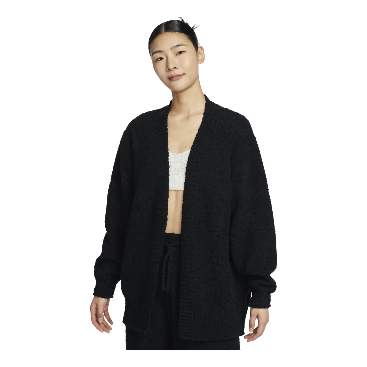 (WMNS) Nike Sportswear Phoenix Cozy Boucl T-Shirt 'Black' FZ1712-010