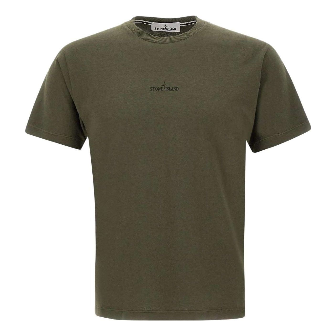 STONE ISLAND Logo Cotton T-shirt 'Olive Green' 79152NS82-V0058