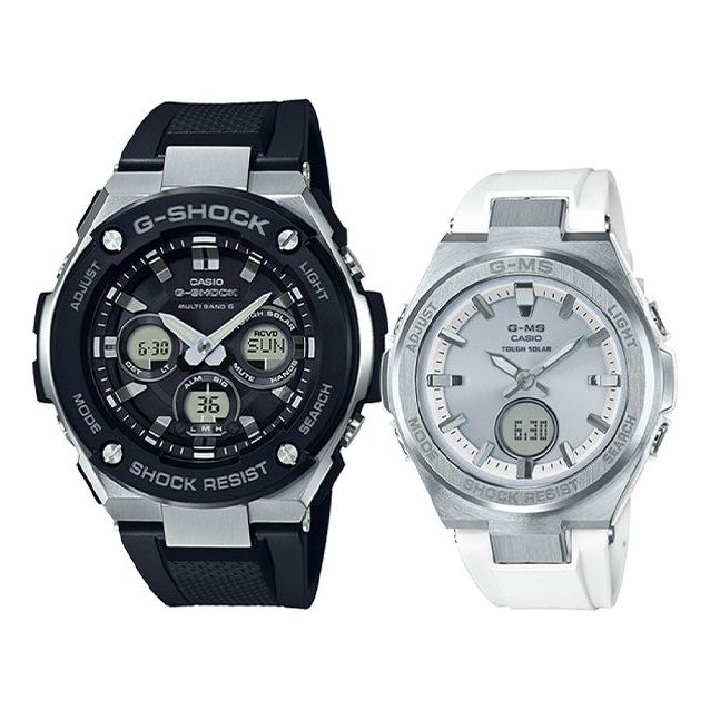 CASIO G-Shock G-Steel 'Black White' GST-W300-1APR,MSG-S200-7APRT