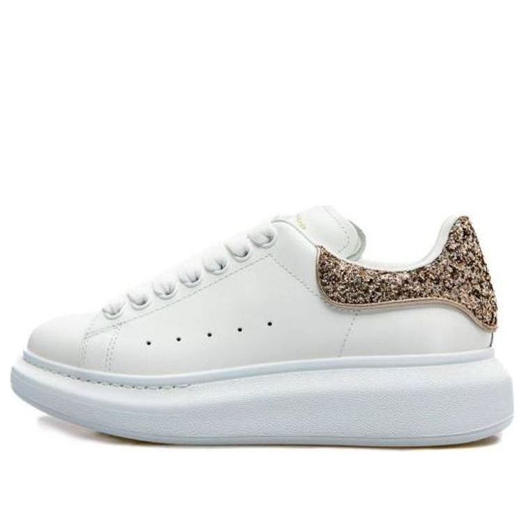 (WMNS) Alexander McQueen Oversized Sneaker 'White Calico Glitter' 718239WICYG9593