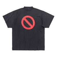 Balenciaga Bfrnd Series Inside-out Oversized T-shirt 'Black Faded' 787358TQVG81083