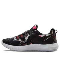 (WMNS) Under Armour Hovr Rise Printed Training Sports Shoes Black/Red 3022897-001