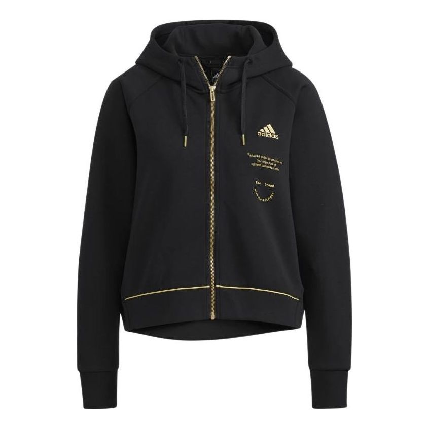 (WMNS) adidas Adi Logo Jacket Asia Sizing 'Black' HG1840
