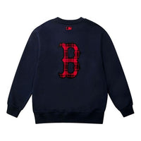 MLB Boston Red Sox Long Sleeve Round Neck Sweatshirt Unisex Navy Blue 31MTE1041-43N