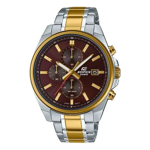 CASIO EDIFICE Quartz Waterproof Mens Gold Analog EFV-610SG-5AV