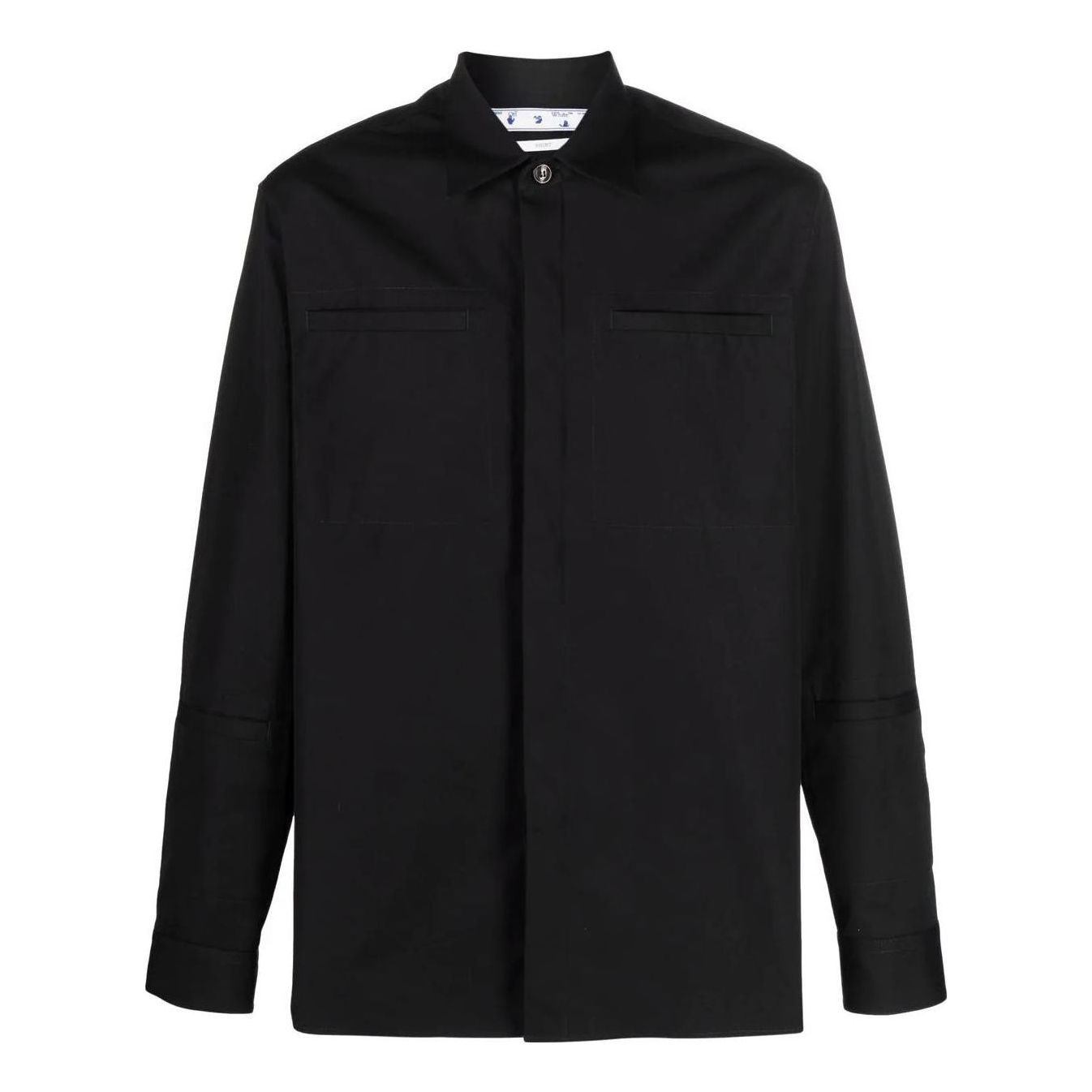 Men's Off-White FW22 Logo Embroidered Long Sleeves Jacket Black OMGA189F21FAB0011010