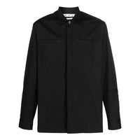 Men's Off-White FW22 Logo Embroidered Long Sleeves Jacket Black OMGA189F21FAB0011010