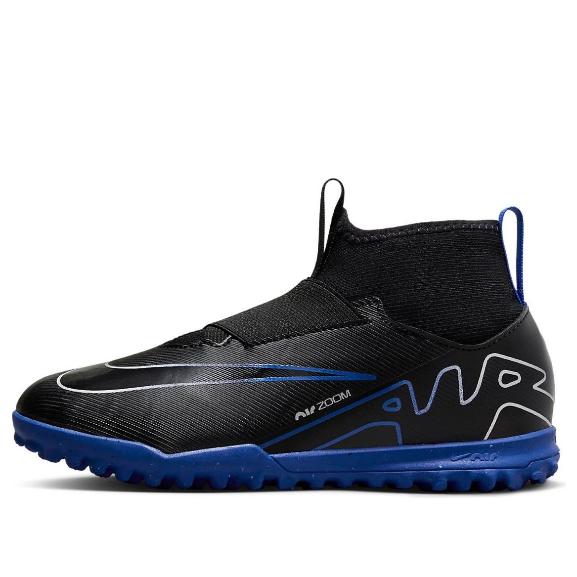 (GS) Nike Jr. Mercurial Superfly 9 Academy TF High 'Black Hyper Royal' DJ5616-040