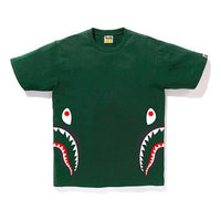 Men's BAPE SS20 Shark Printing Short Sleeve Green 0ZXTEM110005E