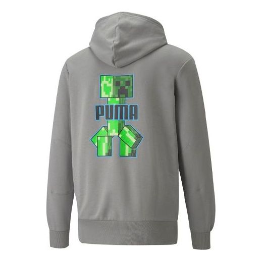 PUMA x MINECRAFT Crossover Funny Pattern Sports Gray 534376-76