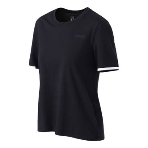 (WMNS) adidas neo CS CONT TEE 3 Short Sleeve Tops Black DN7394