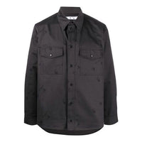 Men's Off-White SS21 Logo Printing Black Shirt OMGA164R21FAB0011010