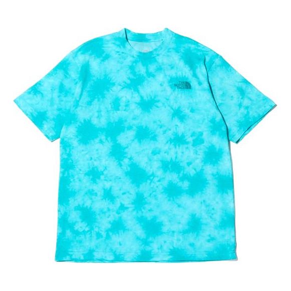 Men's THE NORTH FACE S/S Tie Dye Round Neck Short Sleeve Blue NT32057-FF