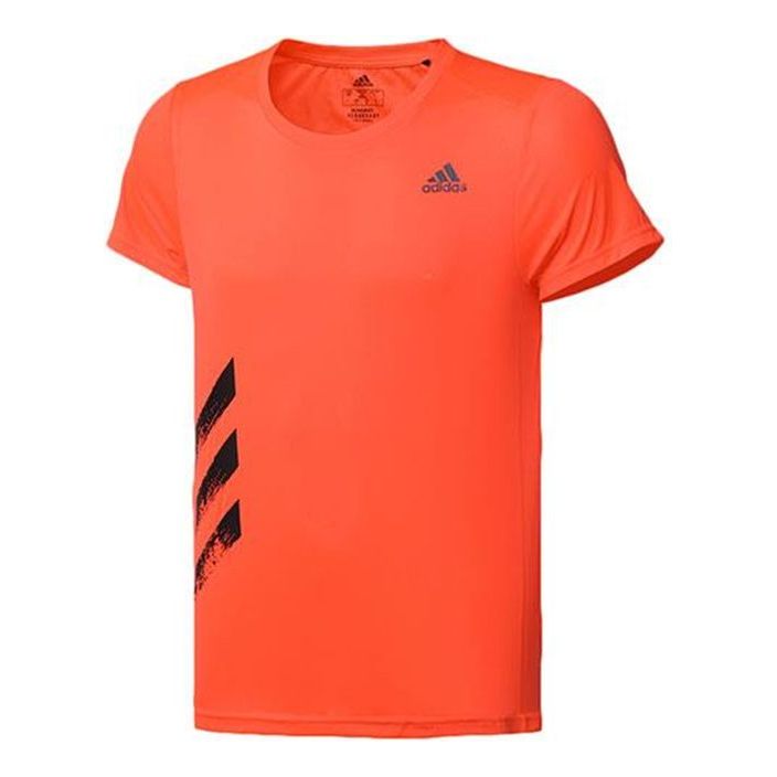 adidas Casual Sports Round Neck Breathable Short Sleeve Orange Red FR8378