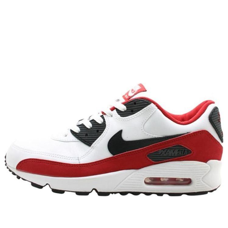 Nike Air Max 90 Leather 'White Black Red' 302519-102